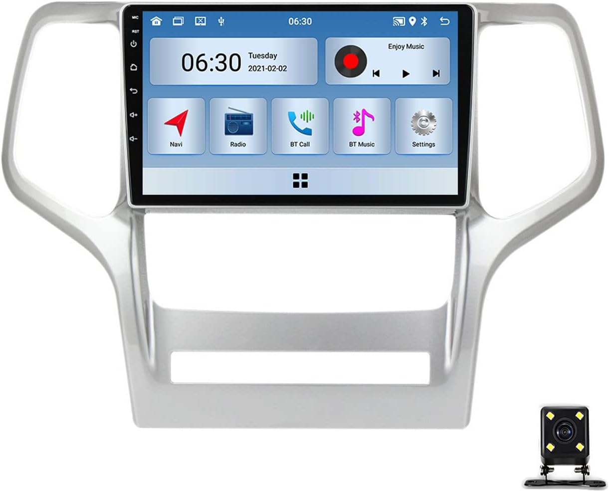 Double Din Car Stereo Receiver, 9 Inch Touch Screen Car Radio Bluetooth MP5 Player for Jeep Grand Cherokee WK2 2010-2013 with Backup Camera Support Carplay/Auto/Mirror Link/DSP/USB