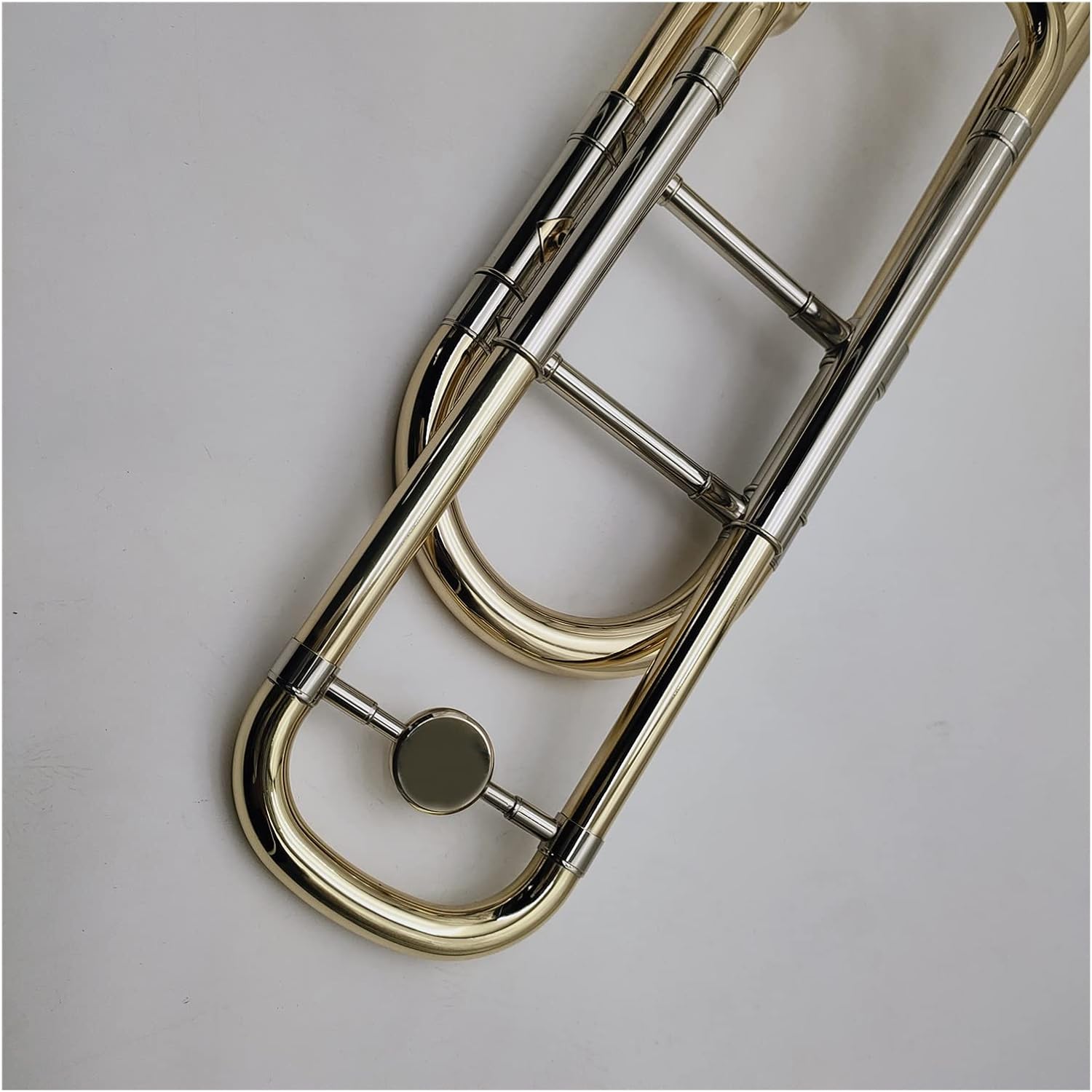 TSTS Trombone Bb/F Tenor Brass Lacquered Gold Plated Professional Musical Instrument with Mouthpiece Case Beginner Trombone