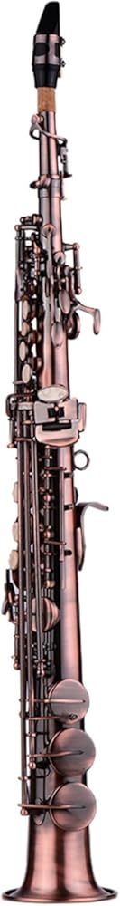 Straight Saxophone Bb Soprano Saxophone Sax Professional Red Bronze straight saxophone Woodwind Instrument with Case Gloves Cleaning Cloth Straps Brush