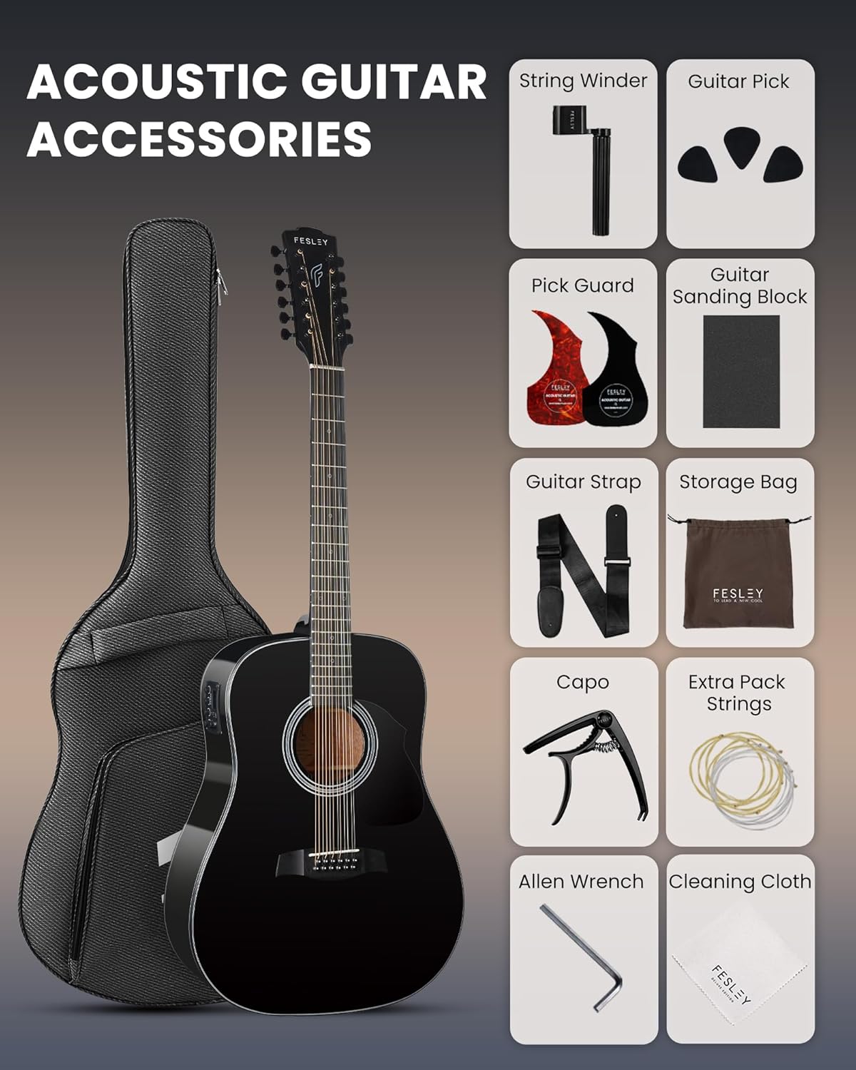 Fesley 12 String Guitar: 42