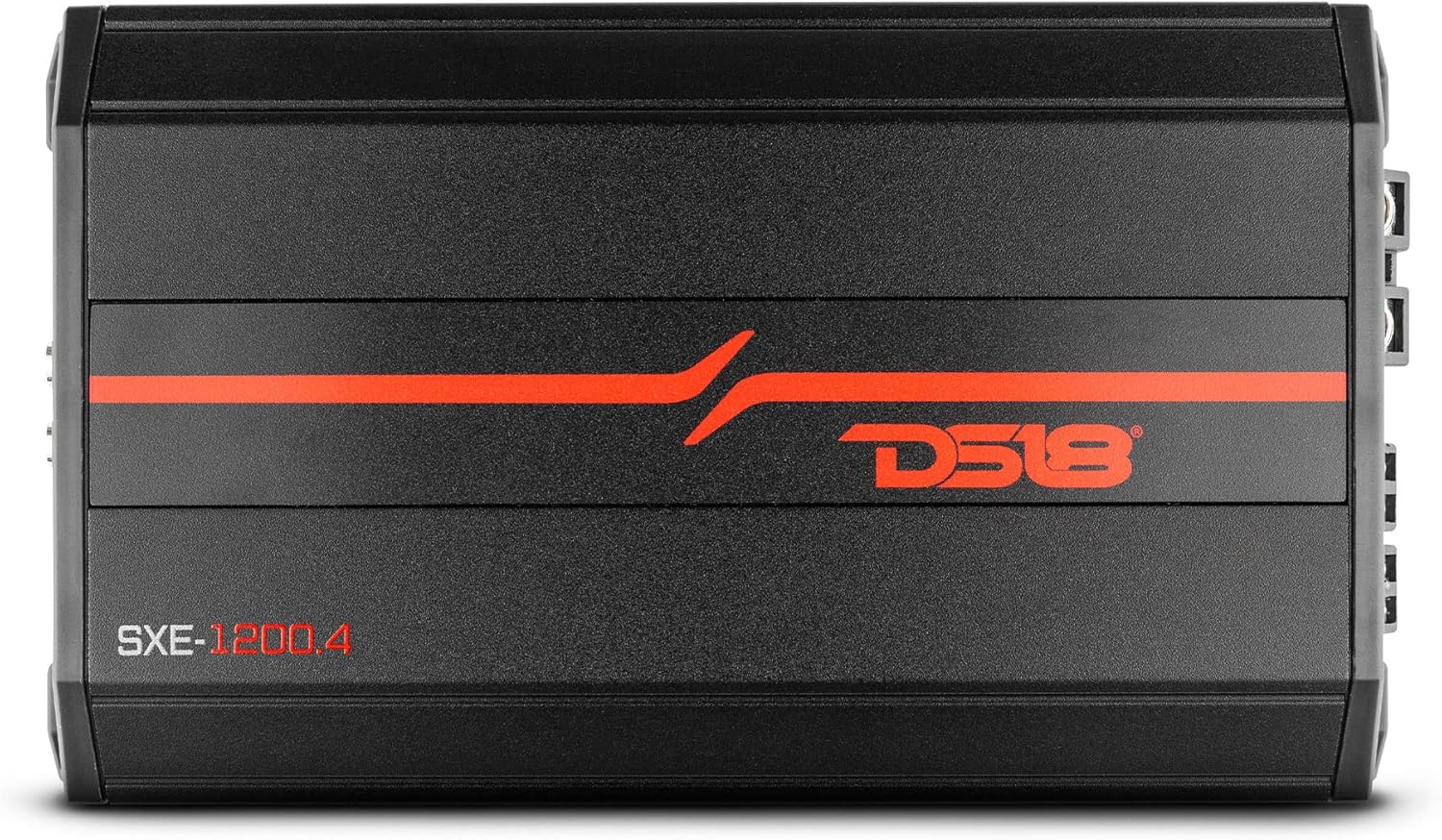 DS18 SXE-1200.4/BK Car Amplifier Stereo Full-Range Class A/B 4-Channel 60x4 RMS @4 OHM 1200 Watts - Powerful and Compact Amp for Speakers in Car Audio System