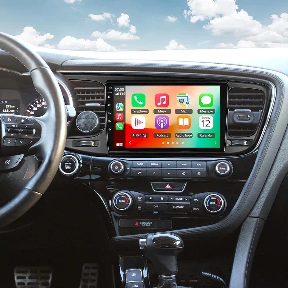 Double Din Radio for Kia K5 2011 Android 15 Car Radio, 9 Inch 4+64G Car Stereo with Wireless CarPlay/Android Auto/Bluetooth/GPS Navigation/WiFi/Touch Screen/Backup Camera/SWC/FM/Mirro Link