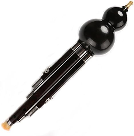 OrientalMusicSanctuary Professional Black Sandalwood Hulusi - Chinese Curcubit Gourd Flute (Key of C)