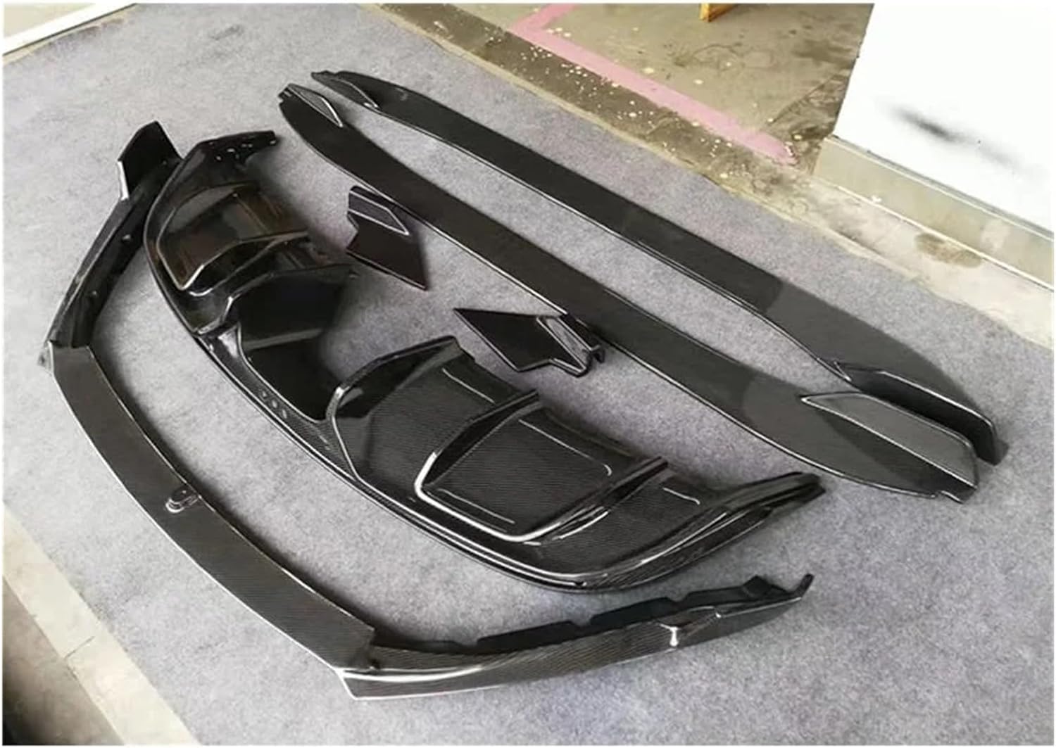 Front Lip Corner Protectors Side Skirts Rear Diffuser Compatible for Jaguar F-Type Carbon Fiber Car Body Kits