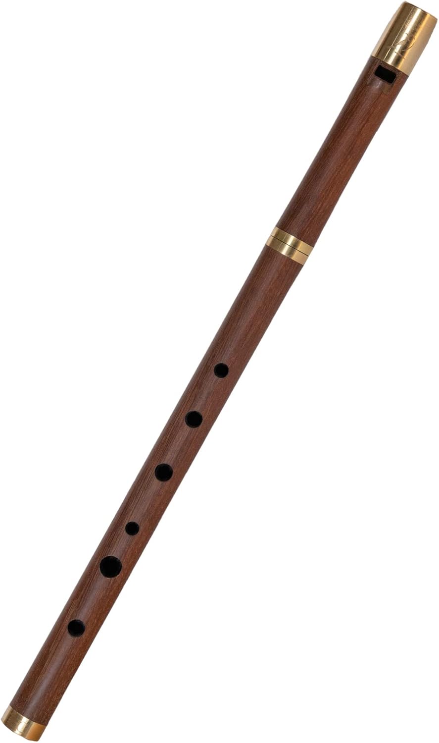 Key of C Wooden Whistle VCC-01 Great Sound Hand Carved Stabilized Wood Traditional Folk Wind Instrument Flute Orchestra Unique Woodwind Handmade Brown Wood