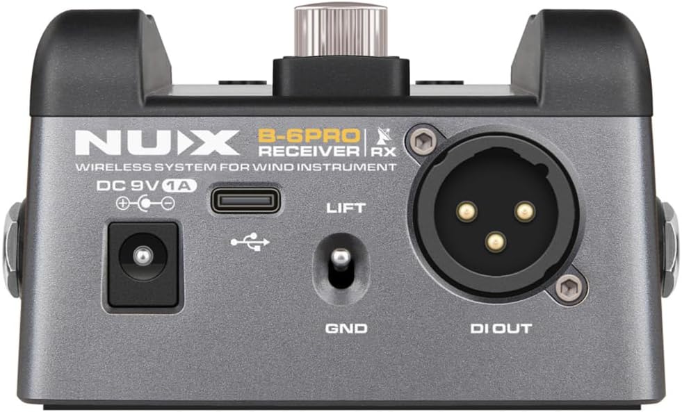 NUX B-6PRO 2.4GHz Wireless Microphone System for Saxophones, Utra-Low Latency,165 feet Range, Auto Pairing, Frequency Hopping, Perfect for Trumpets, Brass, Woodwind Instruments