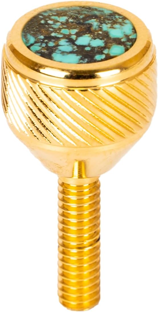 saxophone Neck Screws Heavy 135 by KGU Music for alto, tenor, soprano, baritone sax for Selmer,Yanagisawa,Jupiter,Couesnon (24K Gold, Turquoise)