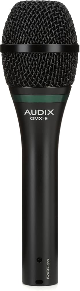 AUDIX OMX-E Dynamic Cardioid Vocal Microphone - Black- High-Performance Sound, Ideal for Stage and Studio Use