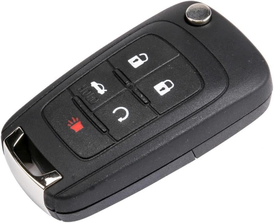GM Genuine Parts 13586490 Door Lock and Ignition Lock Uncoded Folding Key with Remote Control Door Lock Transmitter