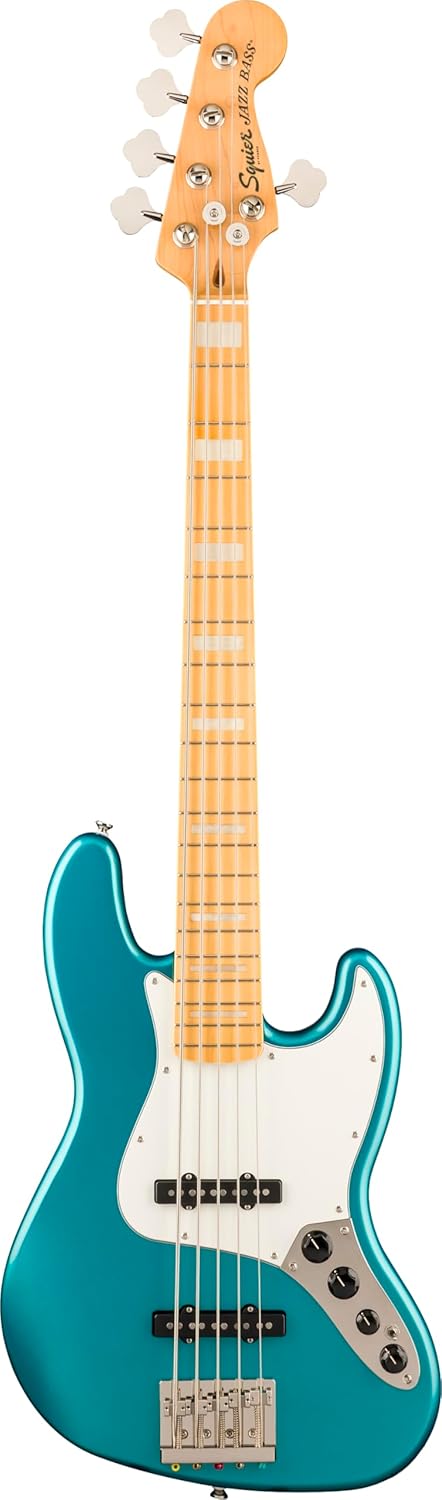 Classic Vibe Active '70s Jazz Bass V, Maple Fingerboard, Parchment Pickguard, Ocean Turquoise