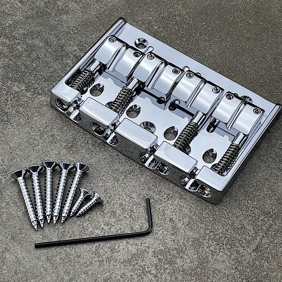 Gotoh Multi-Tonal Series Bass Bridge - 4 Strings - Chrome - 404BO-4CS