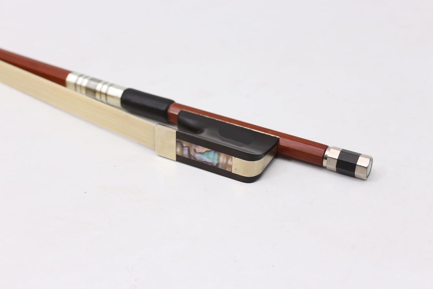 Guitar Bow 3/4 Upright Double Bass Bow for String Bass Bows Germany French Style Natual Mongolia Bow Hair Ebony Frog Pearl Inlay