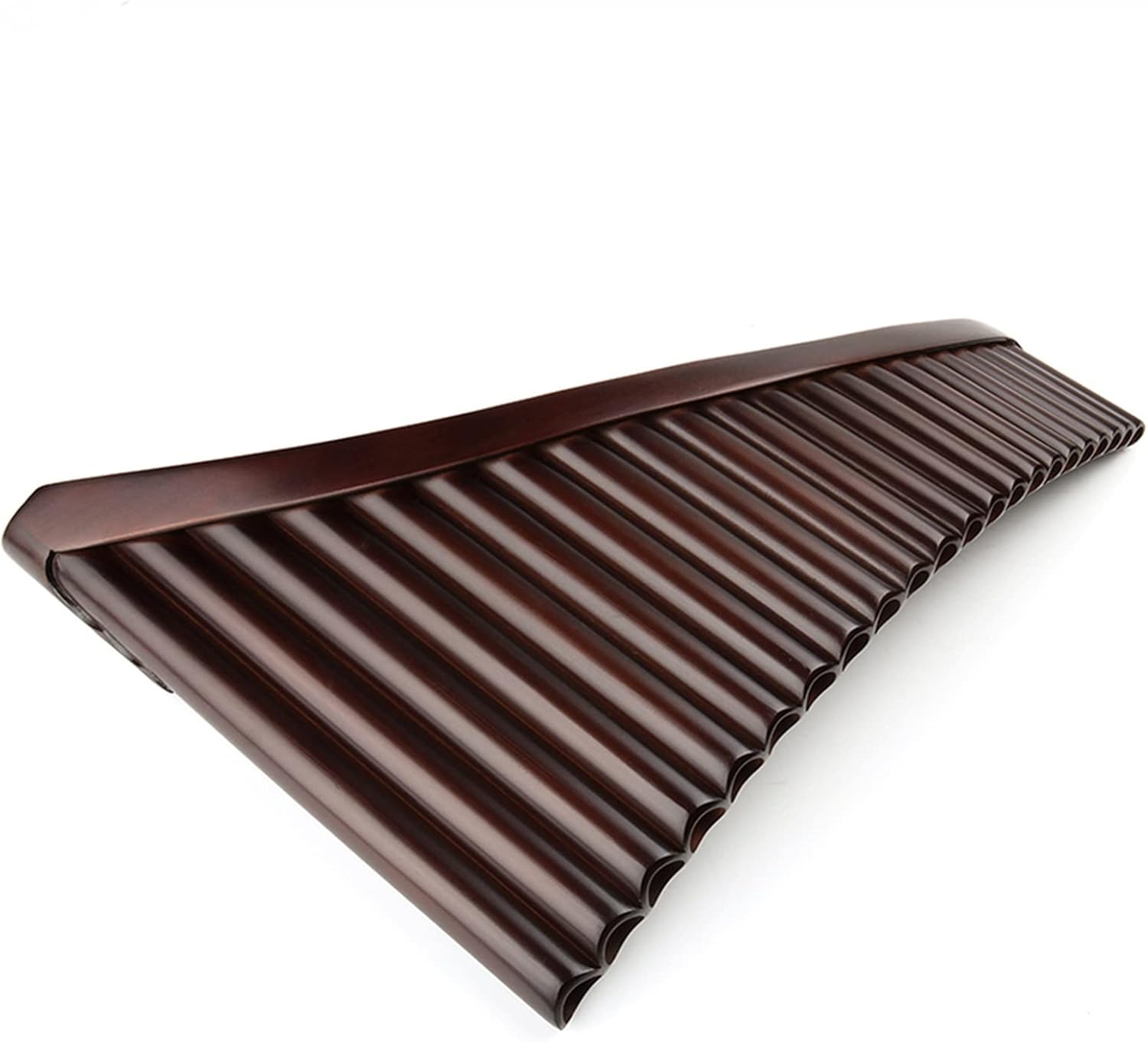 22 Pipes G Key Brown Pan Flute Woodwind Instrument Bamboo Easy Carry (Color : Left)