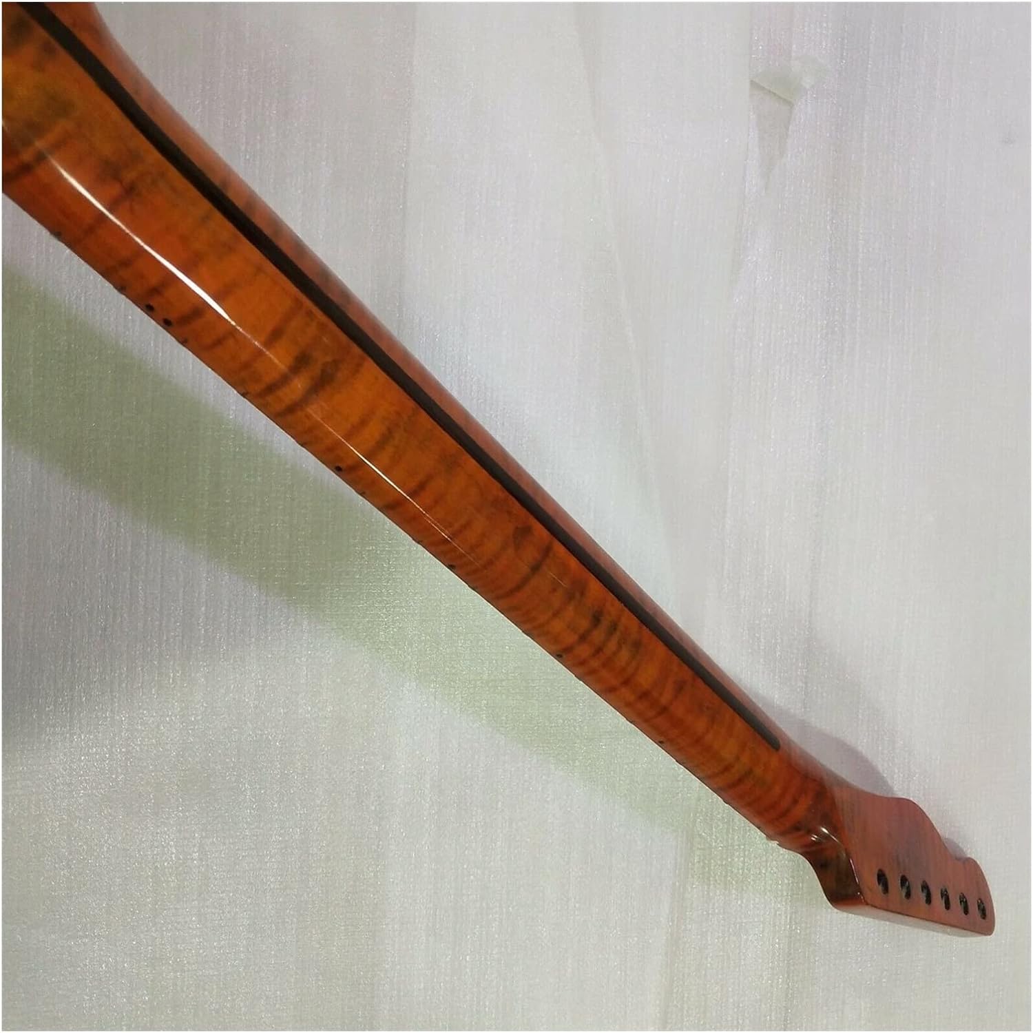 1pc Maple Electric Guitar Neck 21 Fret Maple Fretboard Abalone Dots Inlay Unfinished Guitar Neck