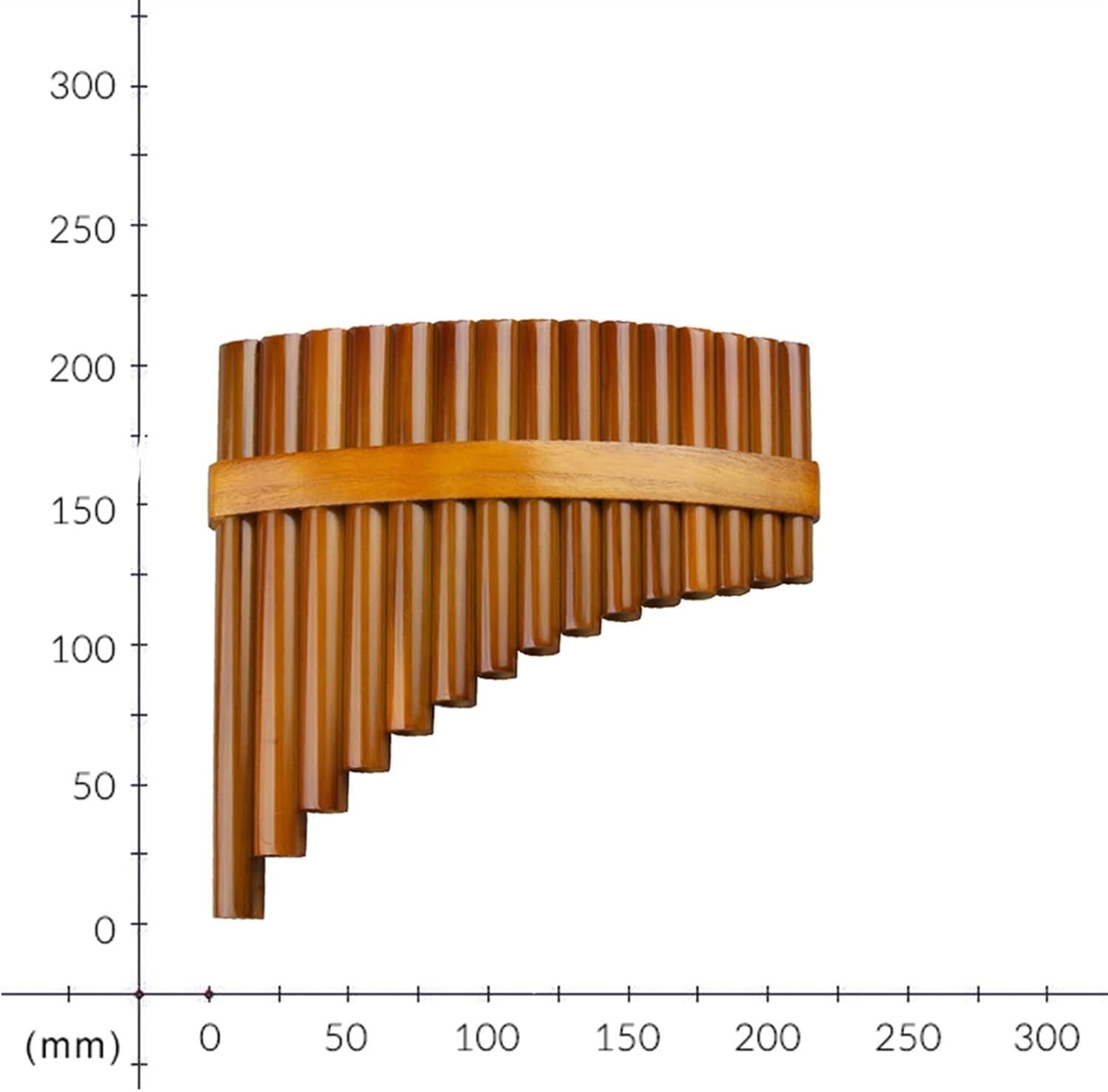 PanPipes Woodwind Instrument 15 Pipes Right Hand Pan Flute C Key Brown Colour Woodwind Instrument Handmade Pan Pipes