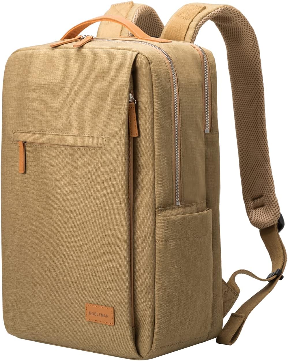 NOBLEMAN Travel Backpack Men Women, Business Computer Backpacks with Multi Compartment Storage Laptop Backpack, Water Resistent 15.6 Inch Laptop Work Business Backpack with USB Port for Nurse (Khaki)