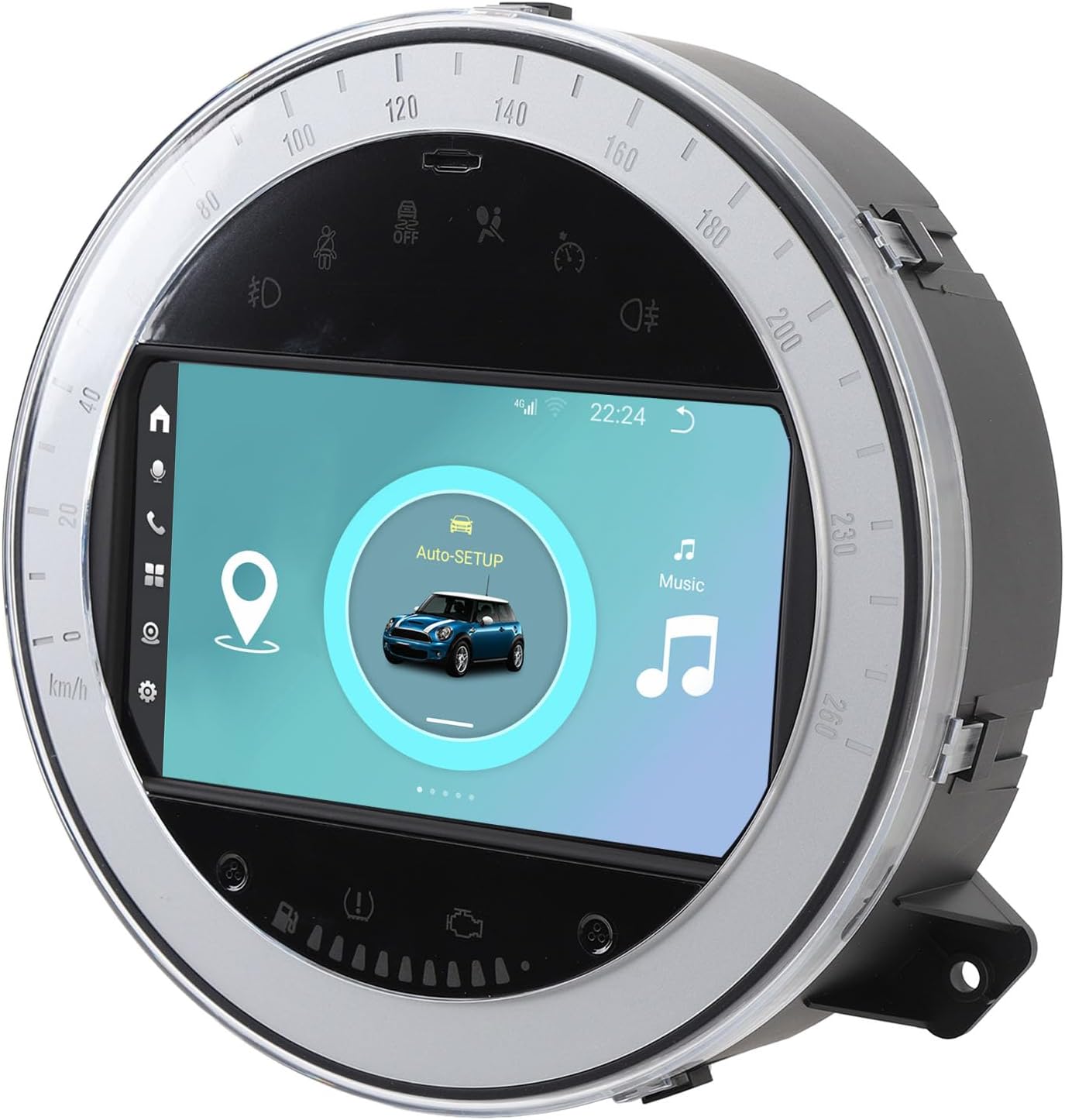 Car Wire less Adaptor, 7 Inch Car Stereo 8GB 64GB for Android 13 Easy Navigation Car Radio Multimedia Player Replacement for R55 R56 R57 R58 R59 R60 R61