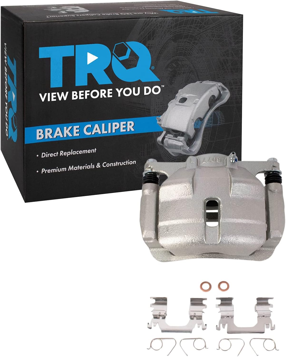 TRQ Front Left Brake Caliper w/Bracket Drivers Side Compatible with 2014-2018 Nissan Rogue