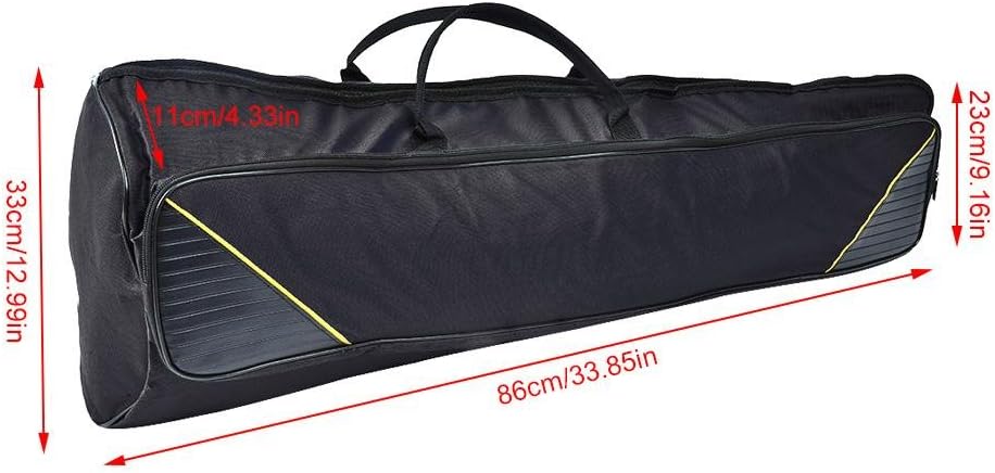 Trombone Case, 33.9 * 13.0 * 4.3 in Trombone Bag, Oxford Cloth Protect Musical Instrument from Bumps During Transport and Carrying for Alto/Tenor Players (Black)
