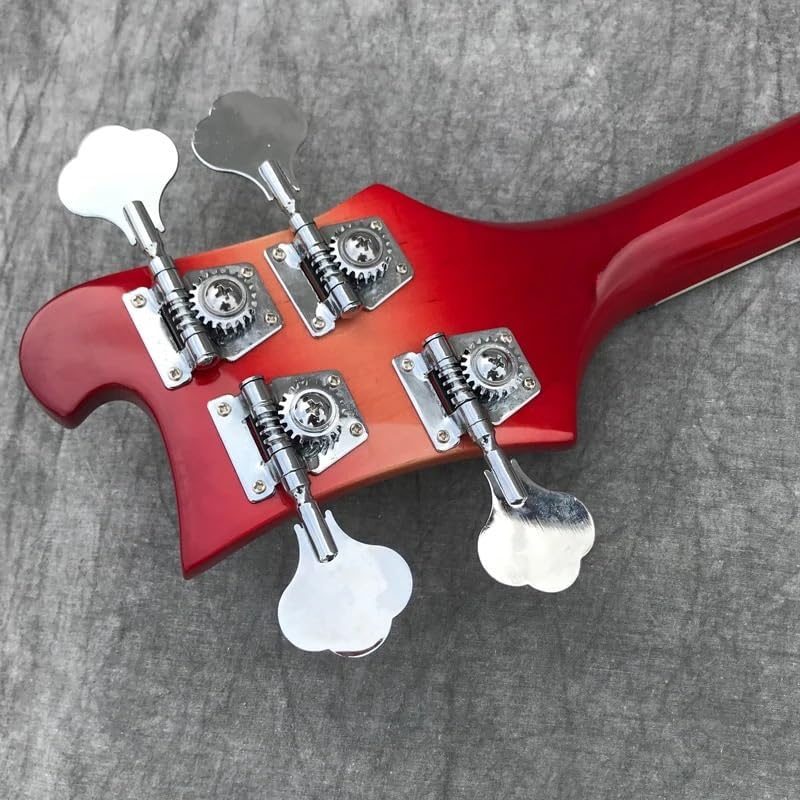 4-String Electric Bass Guitar - Vibrant Sunburst Gloss Finish, 22-Fret Rosewood Fretboard