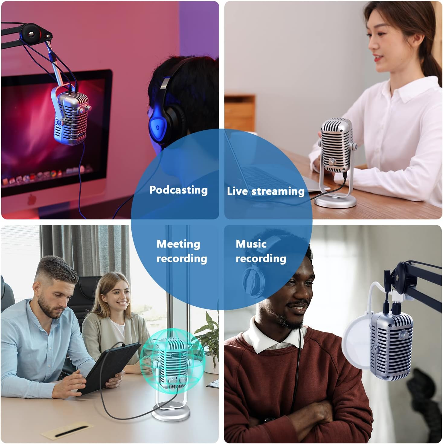 Saramonic XMIC-Z5 USB Condenser Microphone for PC, Mac, Gaming, Recording, Streaming, Podcasting - 2 Pickup Patterns, Noise Cancelling, 2-Year Warranty