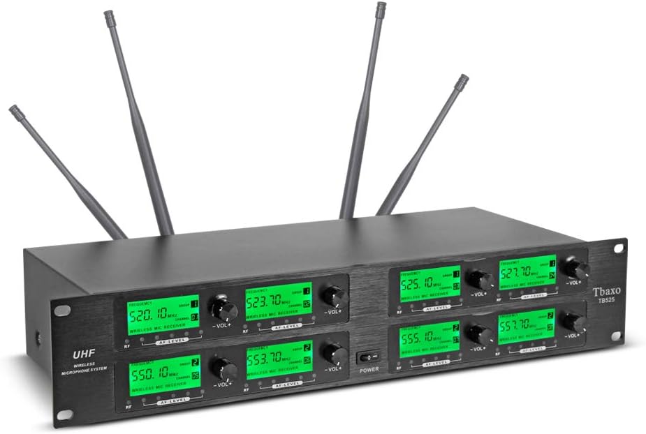 Wireless Microphone System UHF 8 Channel 8 Lavalier Bodypacks 8 Lapel Mic 8 Headsets for Karaoke System Church Speaking Conference Wedding Party 3 Year Warranty