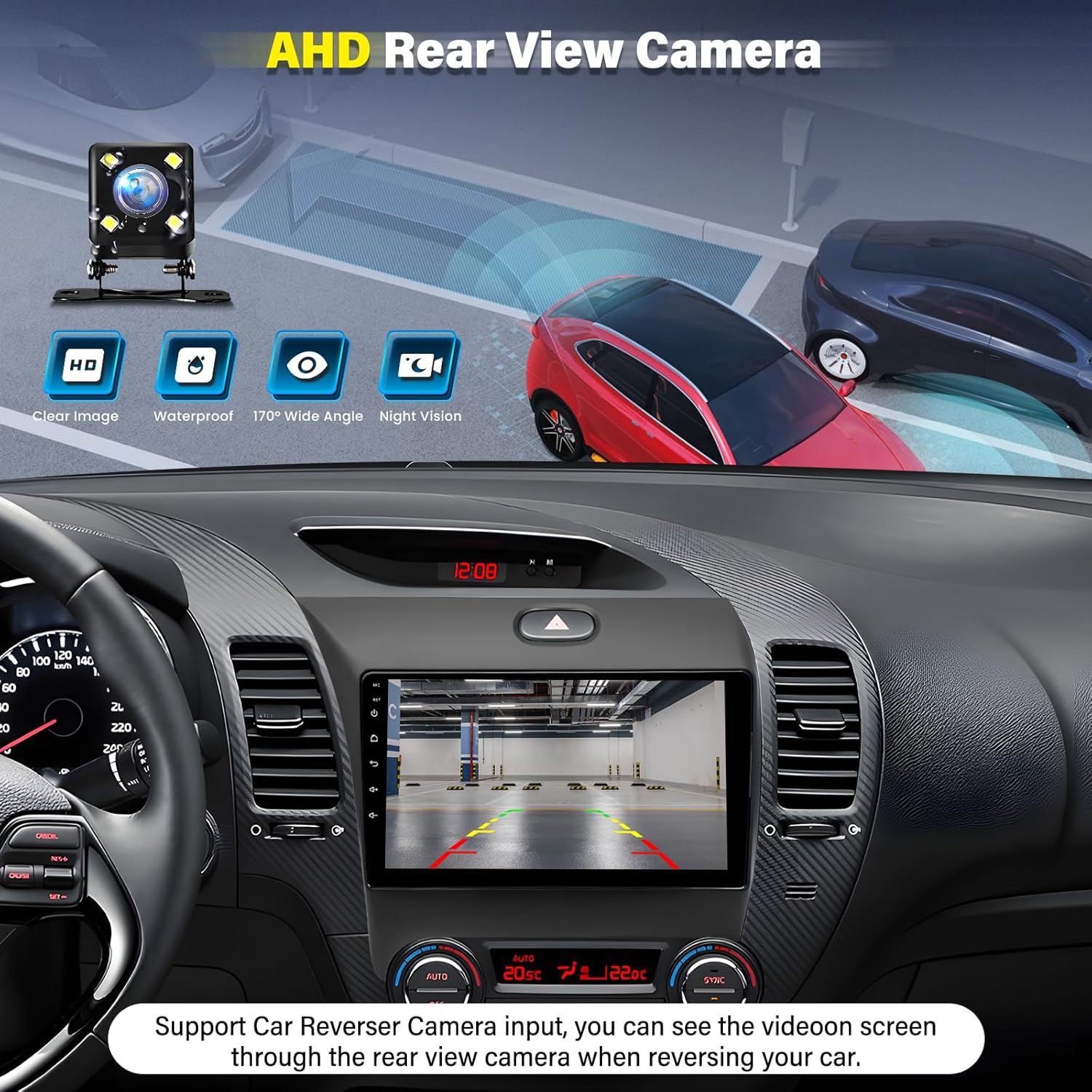 4+64G 9In Car Stereo for Lexus GS300/GS400/GS430 1998-2005 2004 2003 2002 2001 2000 1999 w/GPS Navigation with Carplay w/Android Auto Double Din Touchscreen Car Radio Receiver Backup Camera