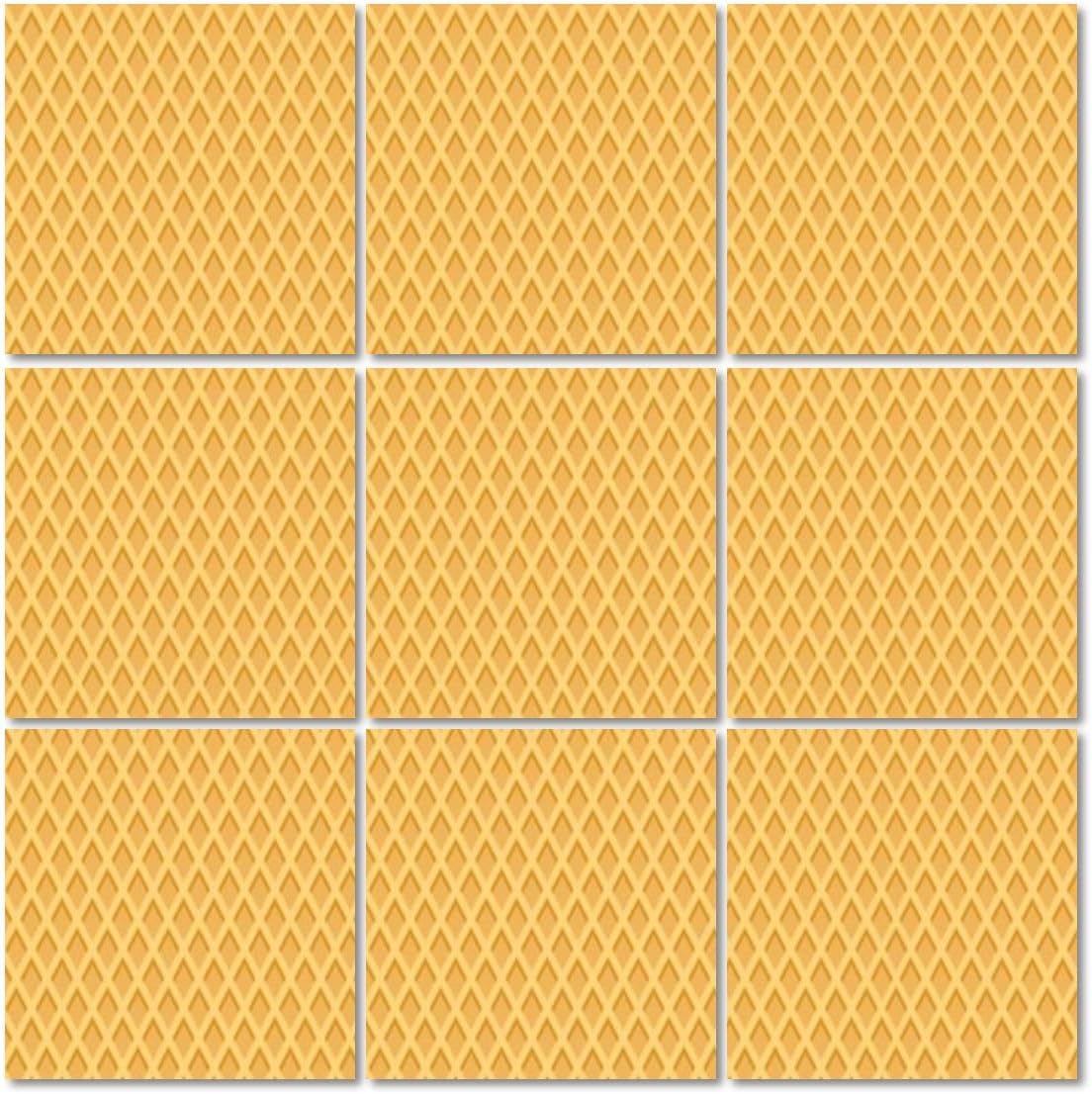 Art Acoustic Panels Self Adhesive Waffle ice cream cone texture sweet dessert wafer pattern space for 9 Packs Decorative Soundproof Wall Panels Large Sound Absorbing Panels for Home Office 60