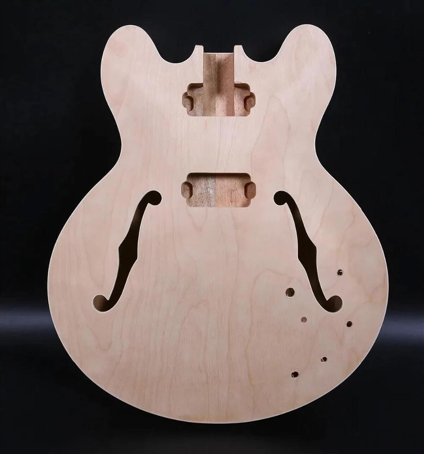 Guitar Body Guitar Replacement Parts Unfinished Electric Guitar 1set Guitar Kit Maple Guitar Neck And Guitar Body,DIY Hollow Electric Guitare