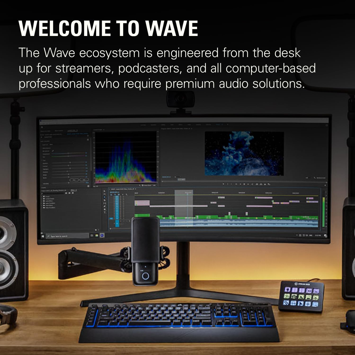 Elgato Wave Mic Arm LP - Premium Low Profile Microphone Arm with Cable Management Channels, Desk Clamp, Versatile Mounting, and Fully Adjustable – For Podcasting, Streaming, Gaming, and Home Office