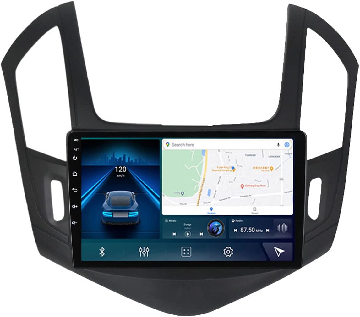 RDS Car Multimedia System 9 Inch Double Din Touchscreen Car Stereo for Chevrolet Cruze J300 J308 2012-2015 MP5 Player Bluetooth Car Radio Receiver with Backup Camera/SWC/Carplay