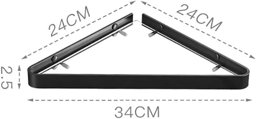 Bathroom Shelves, Bathroom Glass Shelf Punch-Free Shower Corner Glass Shelf Tempered Glass Shelf for Bathroom Wall Mount Triangular Polished Chrome Bracket