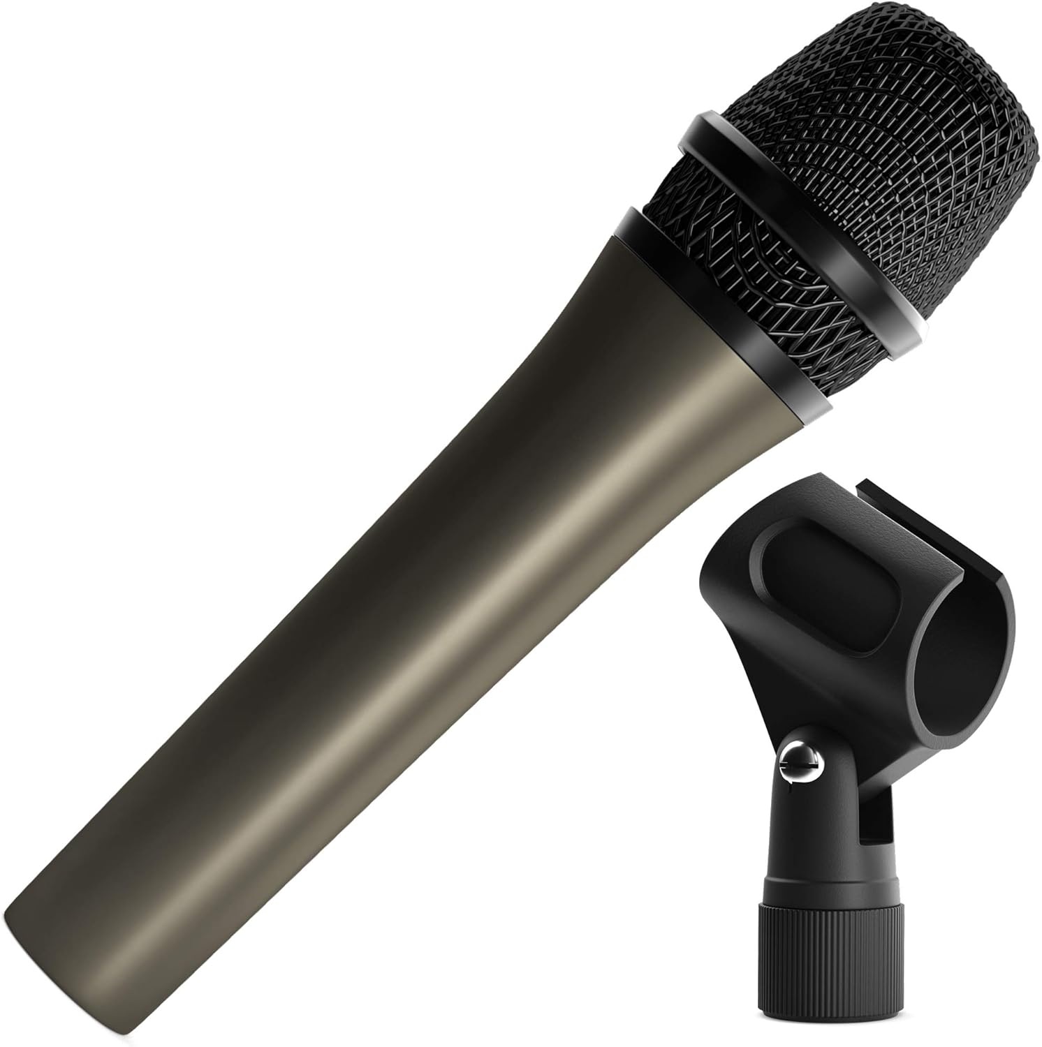 Knox Gear HDM-100 Uni-Directional Dynamic Cardioid Microphone (Desktop Mic Clip Included) for Music and Podcast Recording, PC Streaming Bundle with Knox Gear Desktop Boom Arm and Shock Mount (3 Items)