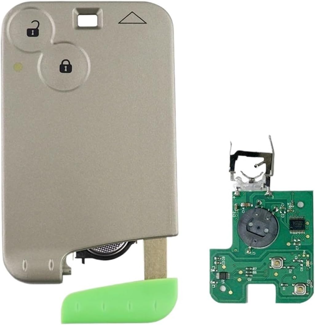 Car Key 2 Buttons Fit for Renault Fit for Laguna Fit for Espace 2001-2009 Control Car Key Keyless Entry Fit for Smart Card 433Mhz ID46 PCF7947 Chip Intelligent‌