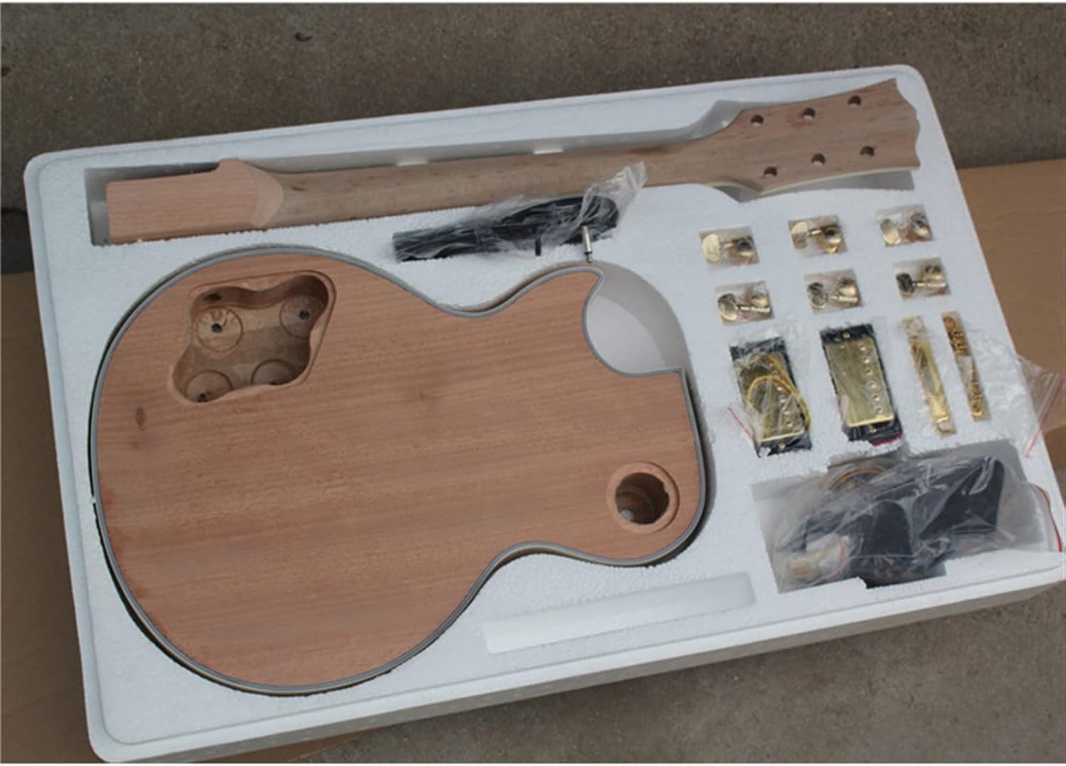 DIY Electric Guitar Kit 38 Inches Classic DIY 6 String Electric Guitar DIY Kit with Gold Plated Hardware