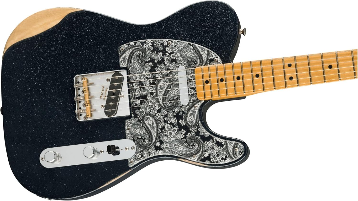 Fender Brad Paisley Road Worn Telecaster - Black Sparkle