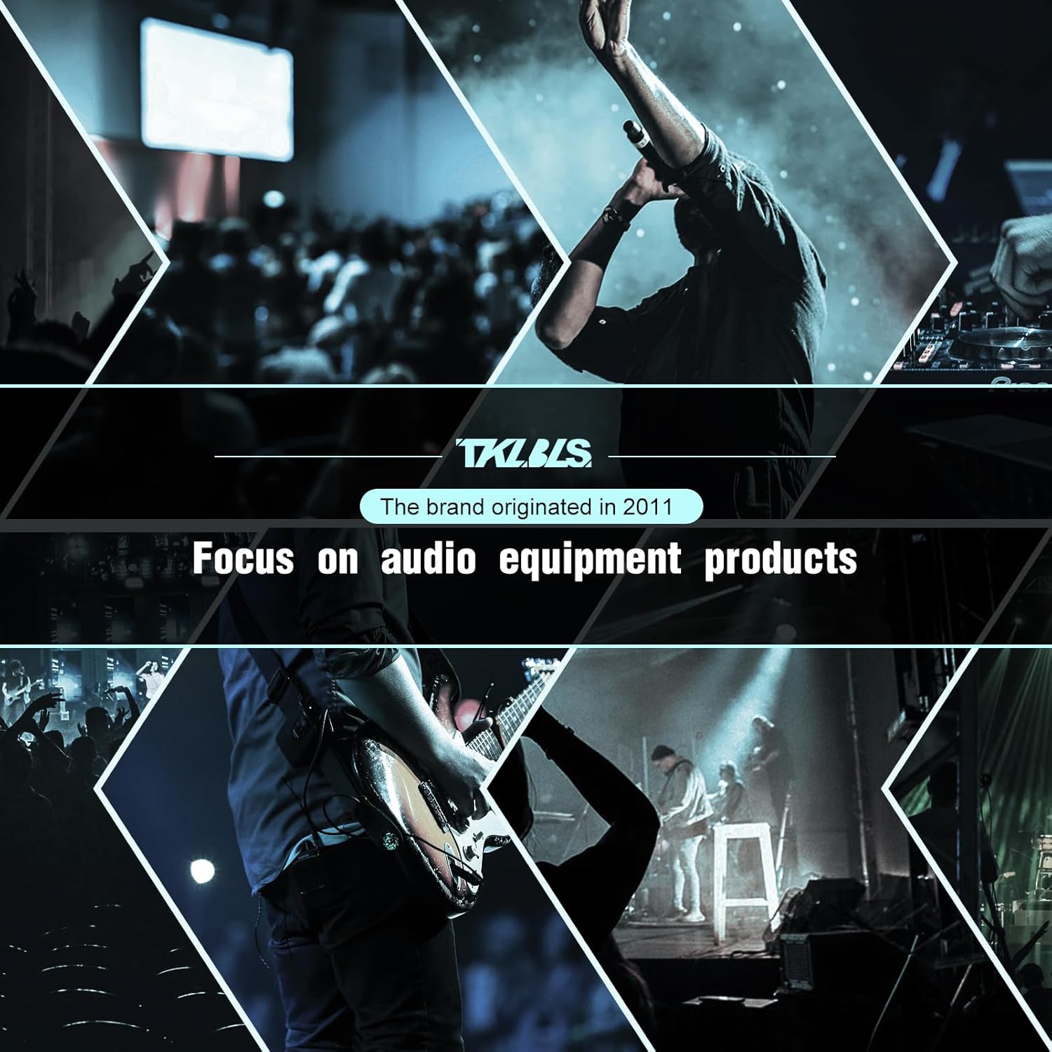 Wireless Microphone System, 4 Channel UHF System with Handheld Microphone, Dual Cordless Karaoke Microfono Set, 300FT Wireless Range, Suitable for Performances, Conferences, Wedding