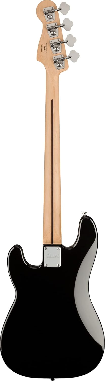 Fender Squier Affinity Precision Bass PJ - Black Bundle with Rumble 15 Amplifier, Instrument Cable, Gig Bag, Tuner, Strap, and Austin Bazaar Instructional DVD
