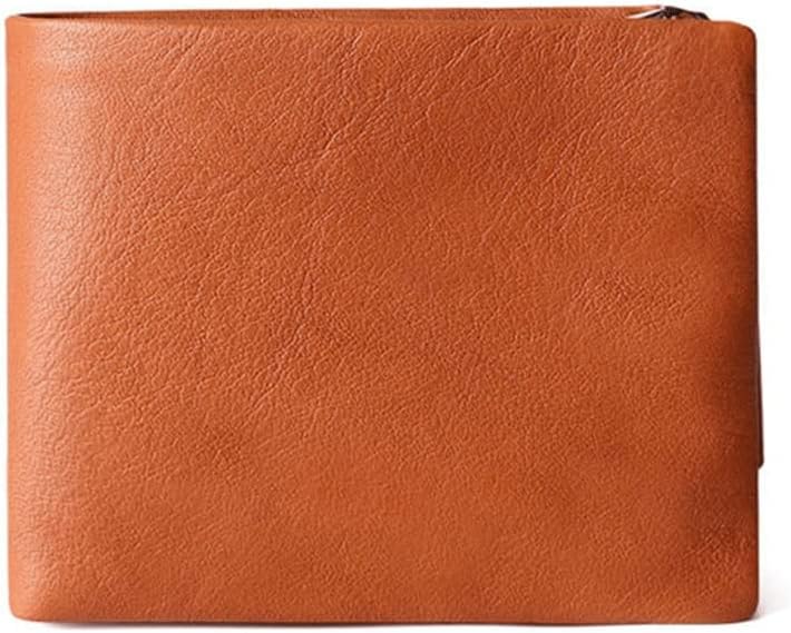 Anti-Theft Men's Wallet Large Capacity Tri-fold Wallet Zipper Multi-Card Wallet Men's Wallet(D)