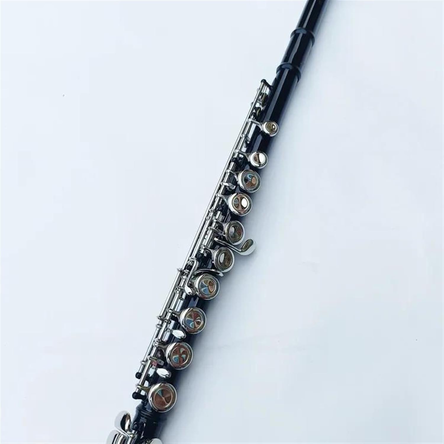 Flute Set Black 16 Closed Hole Flute Woodwind Instrument Plus E Key C Tone Nickel-Plated Keys