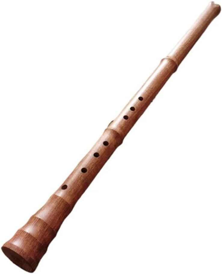 Nan Xiao Vertical Flute, Rosewood End-Blown Wind Instrument: 8-hole structure-large head design | E/F/G key options | handmade wooden body | traditional vertical performance (F Key)