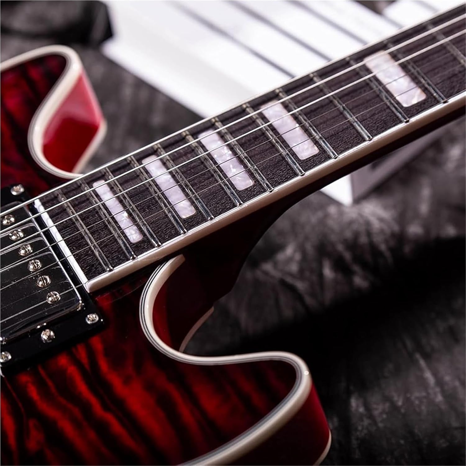 Beginner Electric Guitar Kits Red Semi Hollow Body Electric Guitar