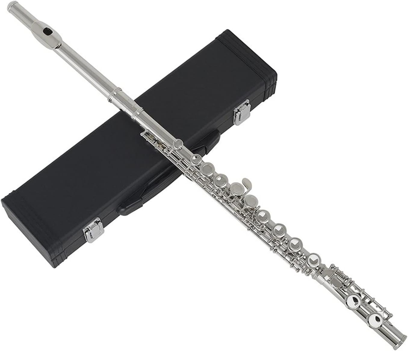 16 Holes Flute with E Key Woodwind Instrument Closed Hole C Tone Cupronickel Tube with Padded Bag Flutes