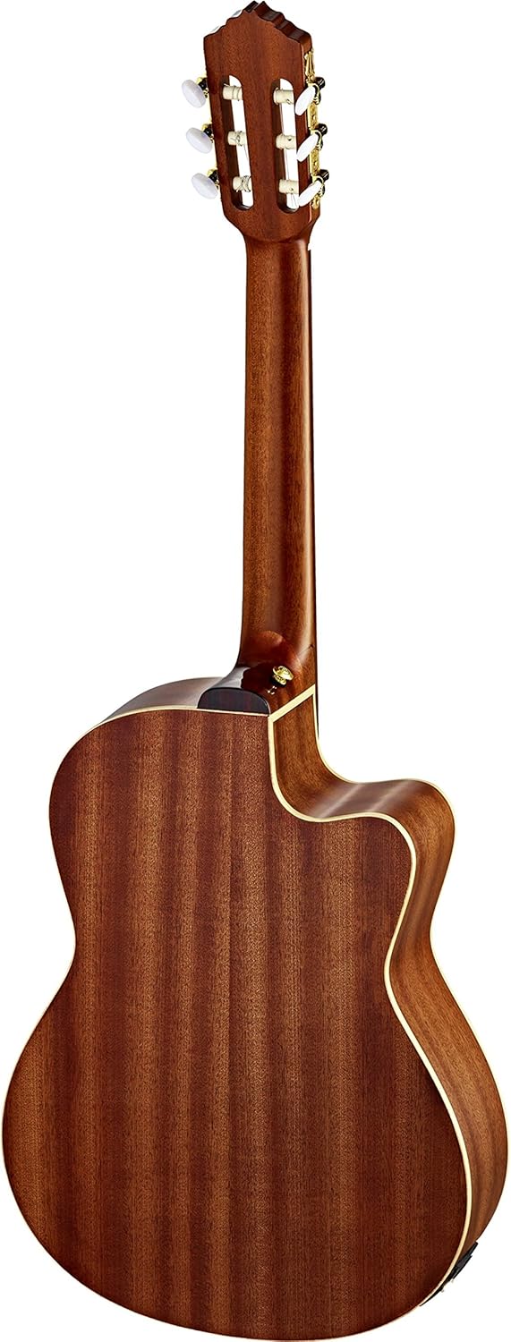 Ortega Guitars 6 String Performer Series Left-Handed Solid Top Slim Neck Acoustic-Electric Nylon Classical Guitar w/Bag, (RCE138SN-L)