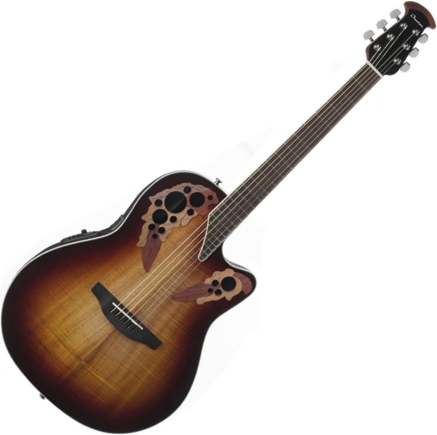 Ovation Celebrity Elite Plus Figured Koa Top Acoustic-Electric Guitar, Koa Burst