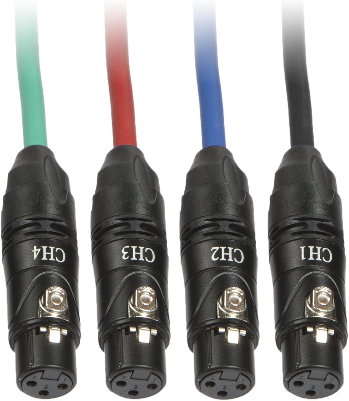 LyxPro Multi Network Breakout for Stage & Recording Studio 4-Channel XLR to Single 6' Ethercon Cat6 Cable - AES & DMX Channels