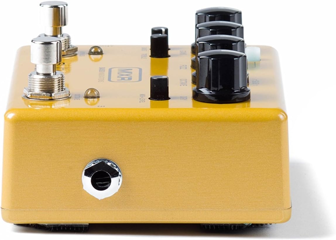 MXR M287 Sub Octave Bass Fuzz Bundle with 2 MXR Patch Cables and Dunlop Super Bright Bass Strings, Nickel Wound (Medium .045–.125, 5 Strings/Set)