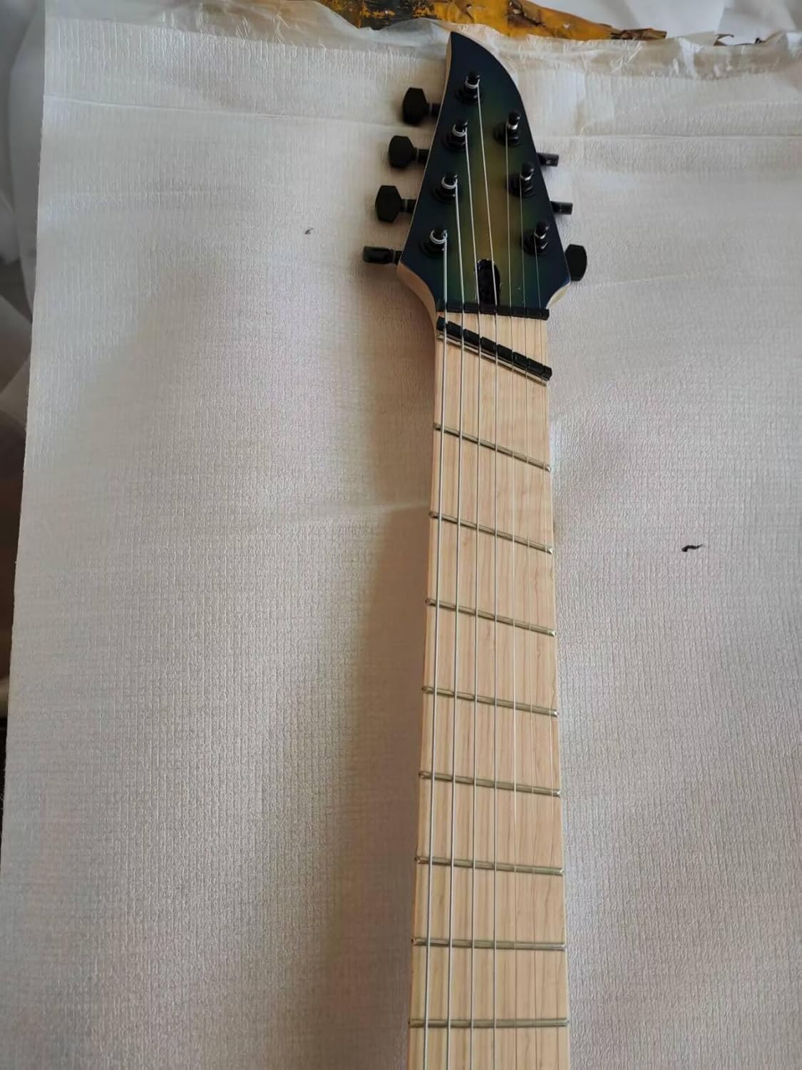 Hand Made Fanned Fret 7 Strings Guitar ASH Body, Alnico V Pickups, 24 Frets for Beginner, Intermediate and pro Players