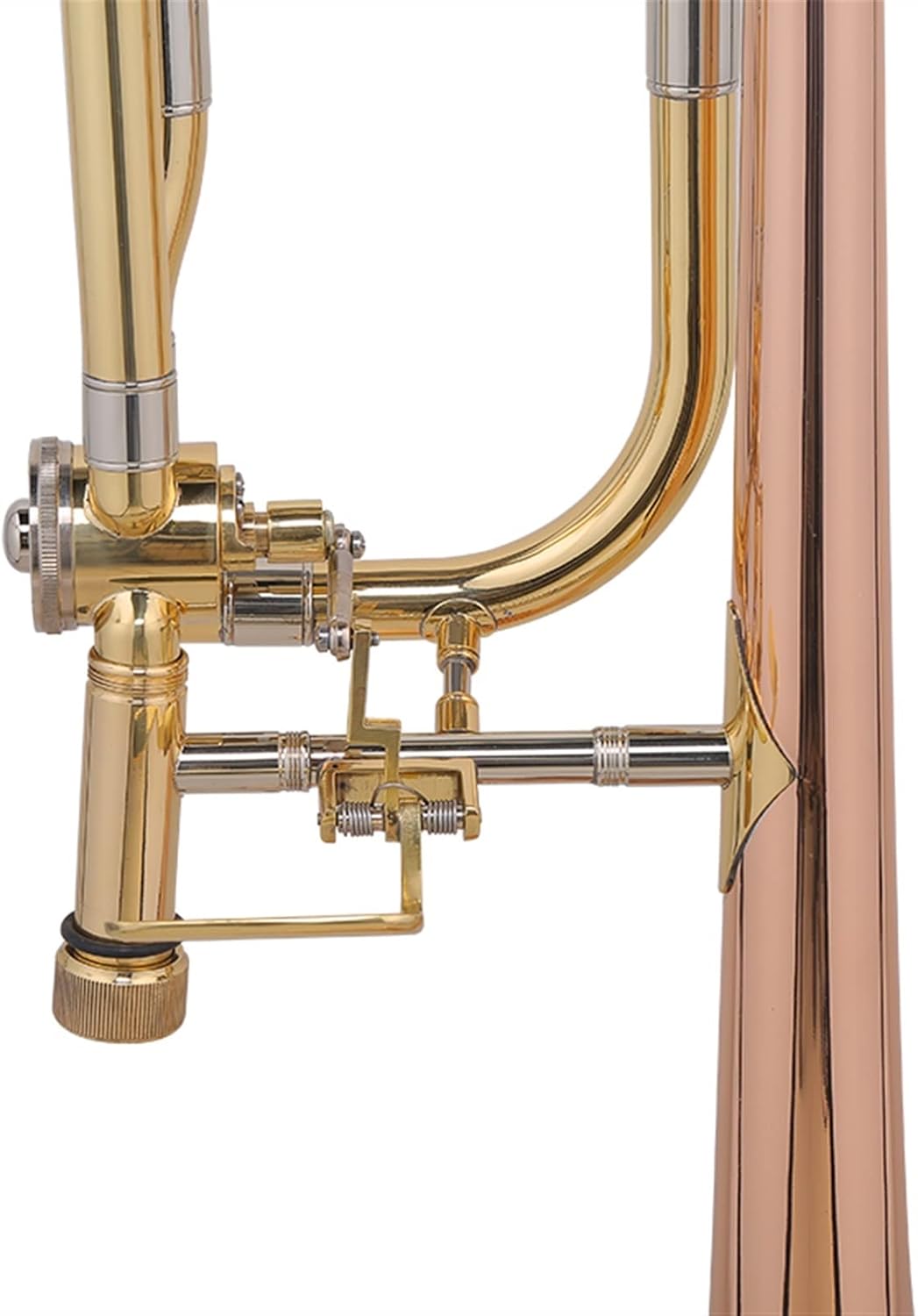 FLFL Student Trombone B Flat to F Brass Pull Tube Lacquered Gold Suitable for Examination Performance Band