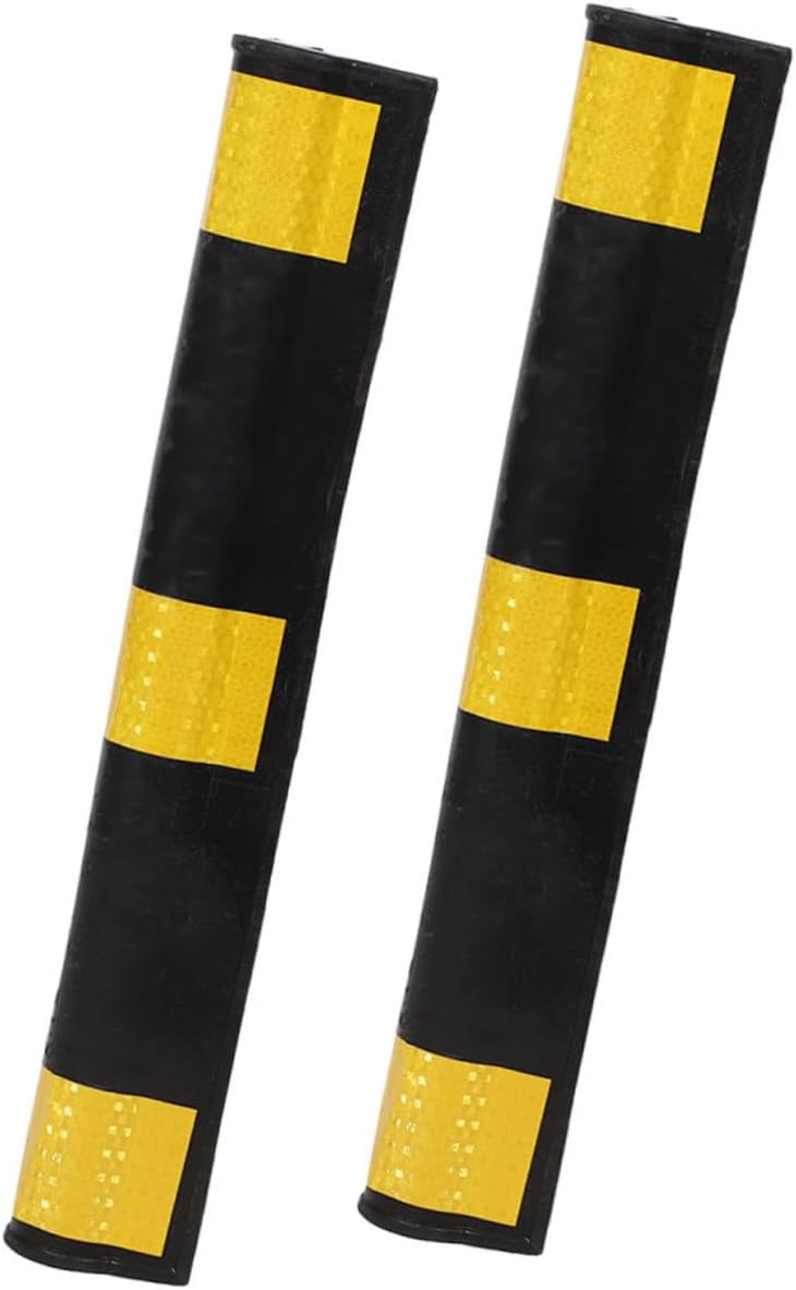 CHILDWEET 2PCS Reflective Rubber Corner Guards for Garage Wall Protection Sturdy Bumper Guards for Parking Spaces Corner Protectors for Warehouse and Underground Car Parks